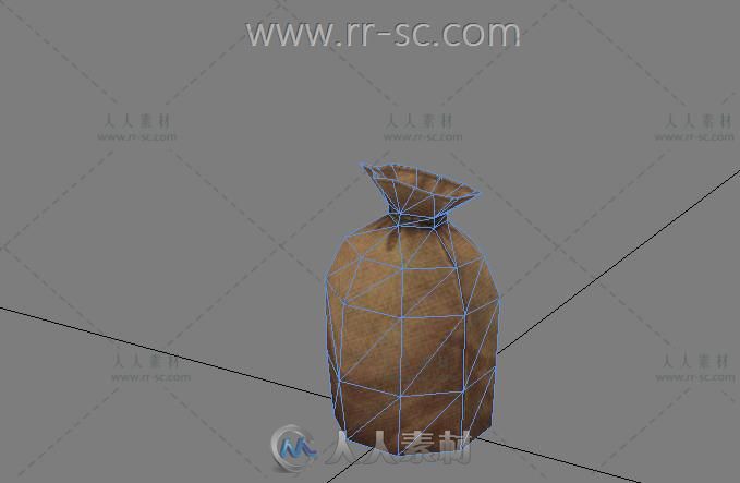 精致的麻袋包3D模型