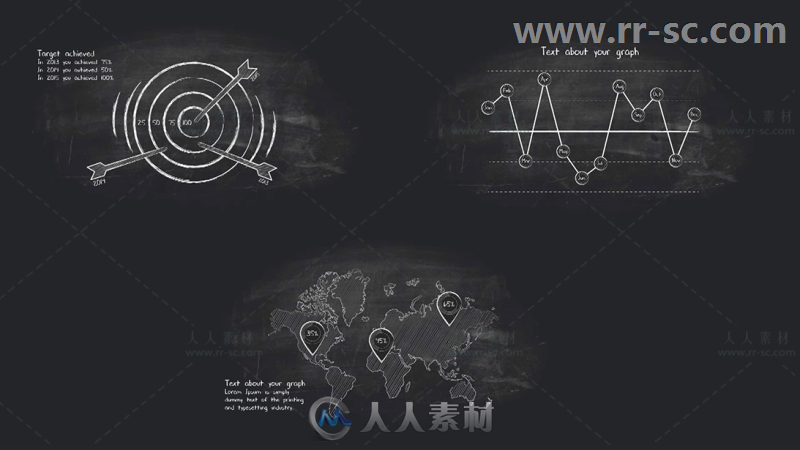 独特的创意手绘数据图表动画工具包展示AE模板 Videohive Handy - Infographics To...