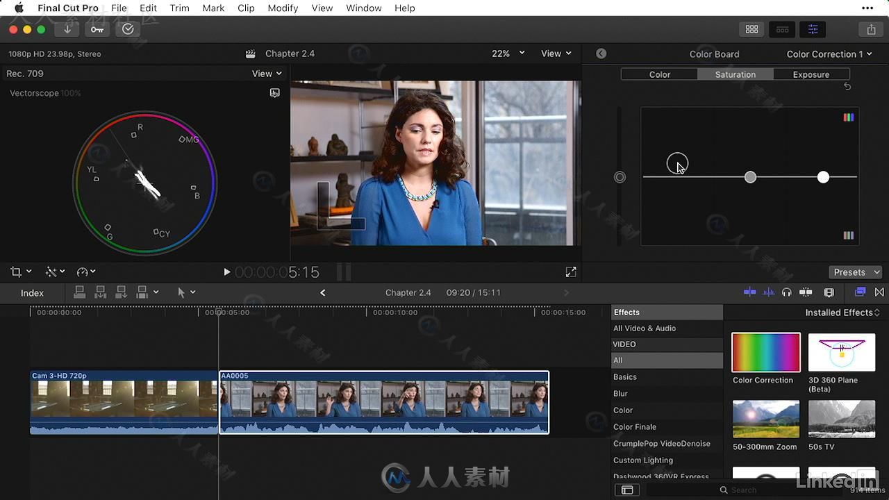 Final Cut Pro X大师班之色彩校正技术视频教程 Final Cut Pro X Guru Color Correc...