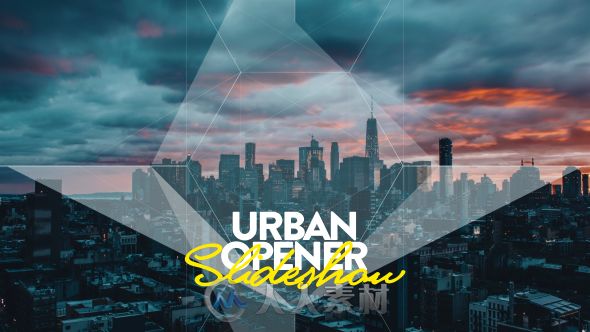 创意动感图形转换城市宣传片视频包装AE模板 Videohive Urban Opener Slideshow