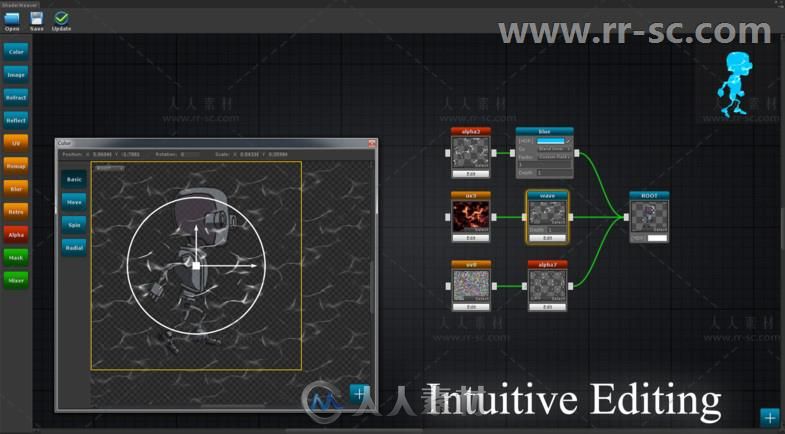 基于节点的着色器创建工具脚本编辑器扩充Unity游戏素材资源