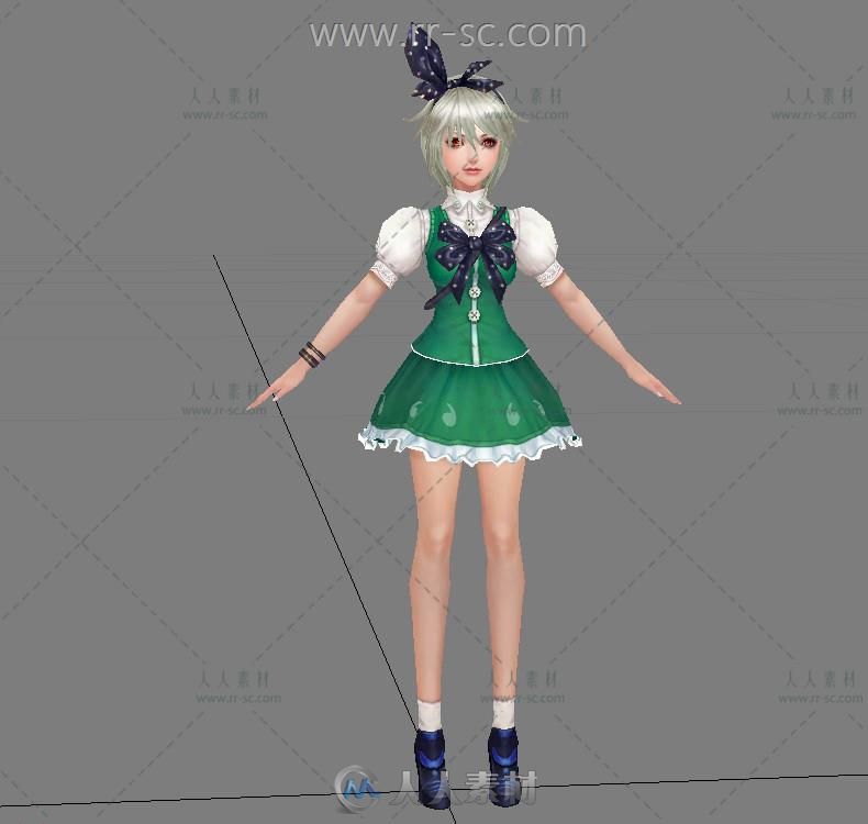 清纯甜美的少女3D模型