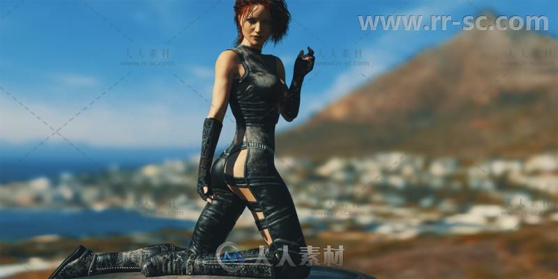 女性战士美丽超性感紧身衣服装3D模型合辑