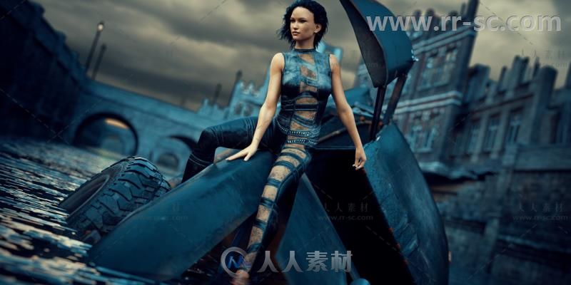 女性战士美丽超性感紧身衣服装3D模型合辑