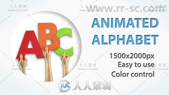 创意简单手持纸张文字字母展示动画AE模板 Videohive Paper Alphabet 20470581