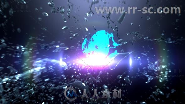 创意流体水花散开标志展示Logo演绎AE模板 Videohive Liquid Splash Logo Reveal I...