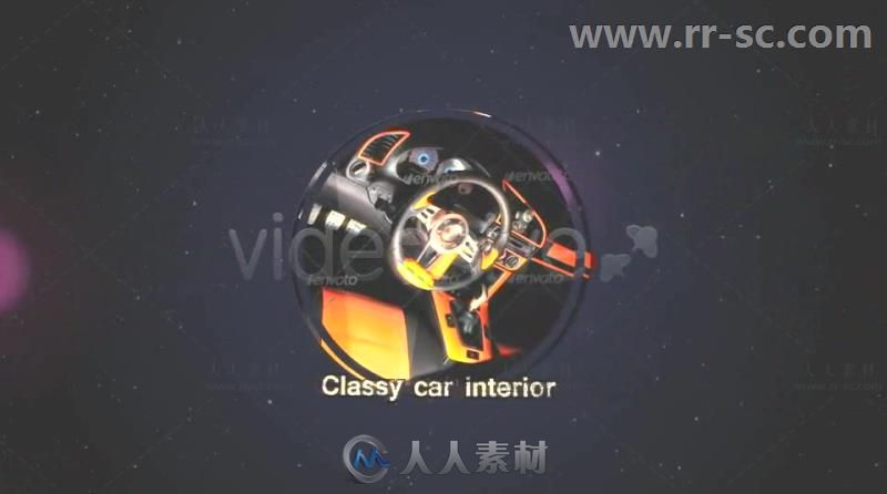 圆形图片展示现代酷炫跑车幻灯片相册动画AE模板Videohive Sport Car Slideshow 31...