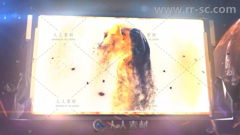 炫酷史诗爆炸破碎图片相框展示幻灯片相册动画AE模板 Videohive Exploding image r...