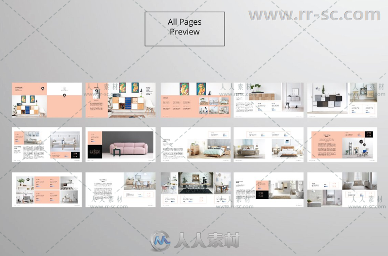 多用途目录宣传手册indesign排版模板