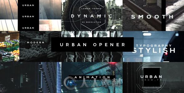 炫酷画面故障混乱转场城市宣传片视频包装AE模板 Videohive Urban Opener 20537773