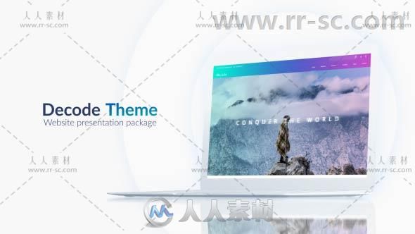 简洁干净的网站演示介绍宣传视频包装AE模板Videohive Website Presentation Pack ...