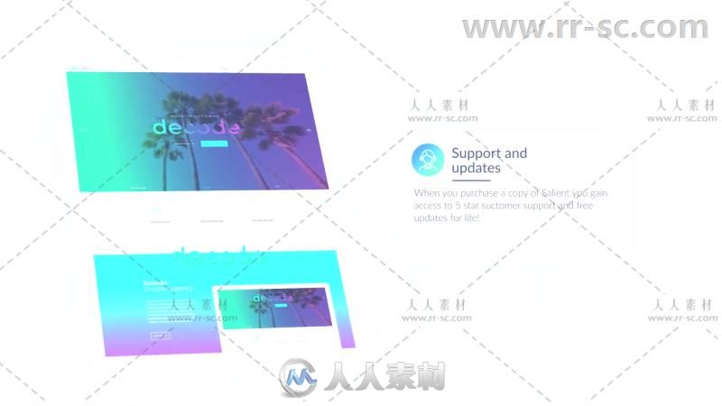 简洁干净的网站演示介绍宣传视频包装AE模板Videohive Website Presentation Pack ...