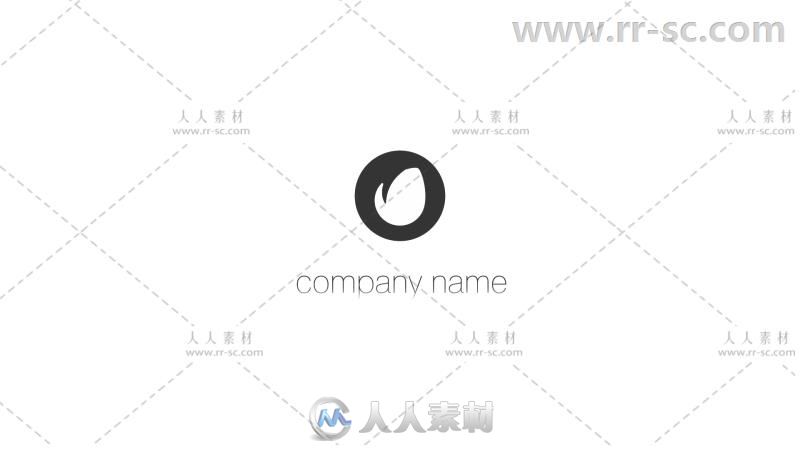 简洁的水滴圆环散开标志展示Logo演绎AE模板Videohive Water Circles Logo Reveal ...