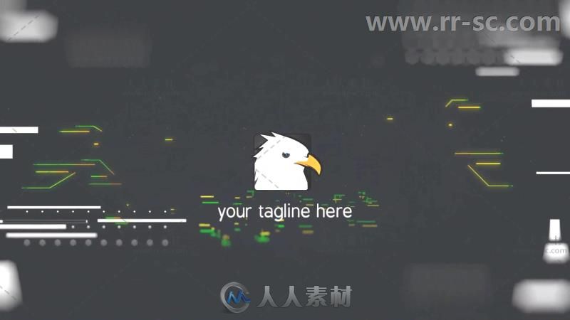 科技感数字失真信号损坏效果标志展示Logo演绎AE模板Videohive Glitch Logo Reveal...