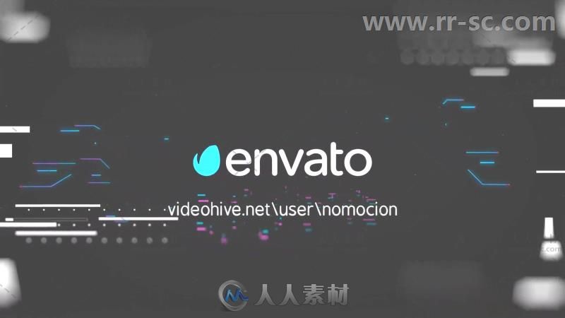 科技感数字失真信号损坏效果标志展示Logo演绎AE模板Videohive Glitch Logo Reveal...