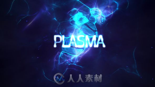 美丽史诗能量光线粒子展示标志Logo演绎AE模板Videohive Power Light Plasma Titl...