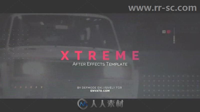 炫酷故障效果极限运动展示宣传视频包装AE模板 Videohive Xtreme Opener 20647146