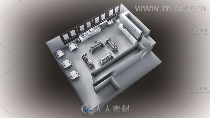 现代商店超市和人物购物姿势3D模型合辑