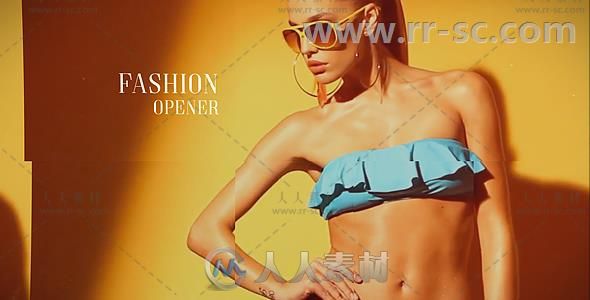 现代时尚玻璃质感人物展示幻灯片AE模板 Videohive Fashion Opener 20538517