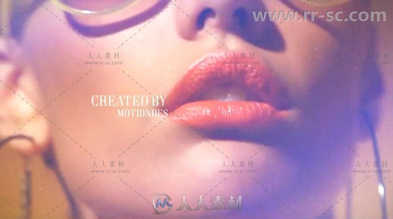 现代时尚玻璃质感人物展示幻灯片AE模板 Videohive Fashion Opener 20538517