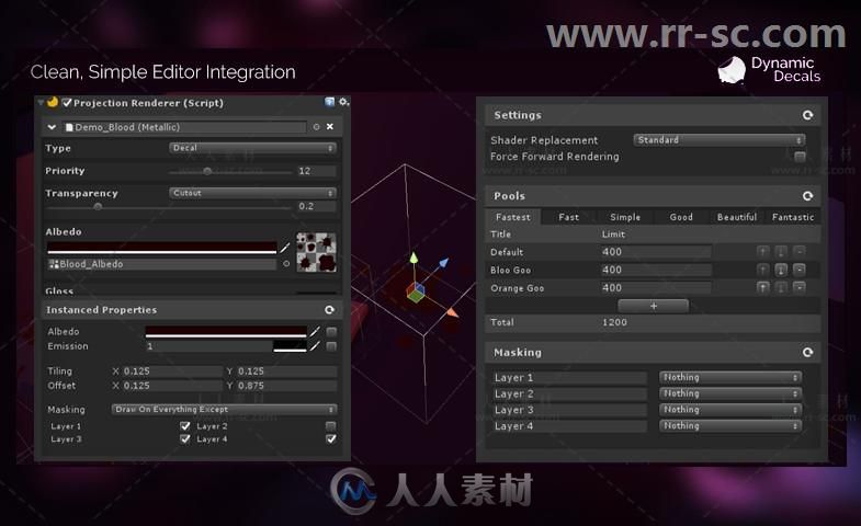 从地面构建的贴花系统编辑器扩充Unity游戏素材资源