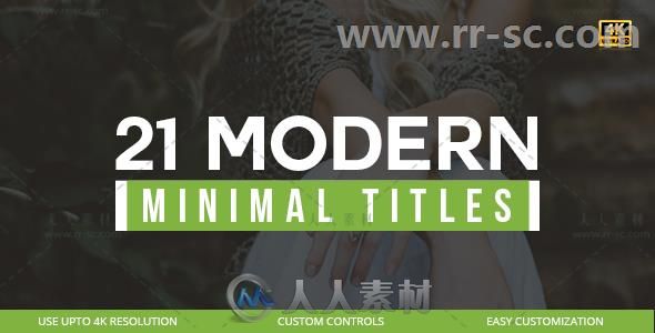 21款现代扁平化企业风格文字标题排版动画AE模板 Videohive 21 Modern Titles 2030...