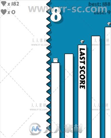 简单非常上瘾的几何跳跃游戏样板完整项目Unity游戏素材资源