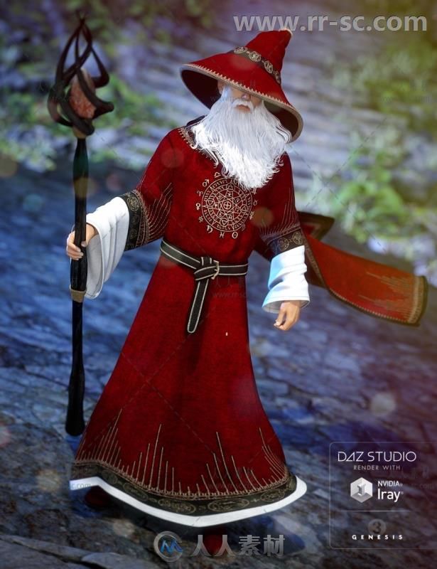 华丽的黑魔法巫师服3D模型合辑