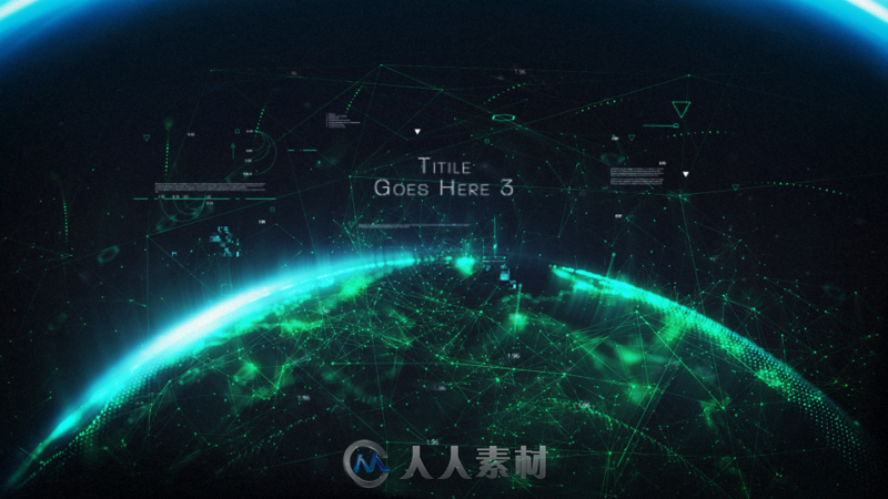 未来科技感数码数字地球地球标题展示动画AE模版 Videohive Digital Earth Title 2...