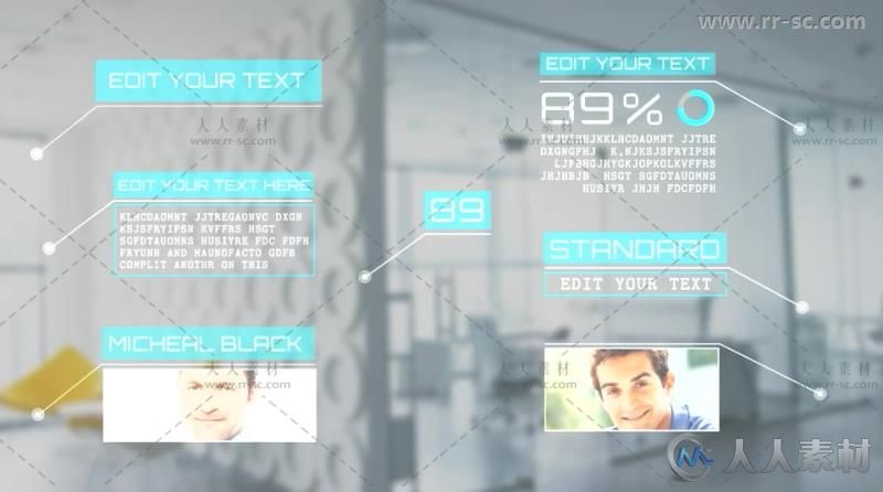 152种未来派线条呼出文字图标标注介绍说明动画AE模版 Videohive 152 Call-Out Tit...