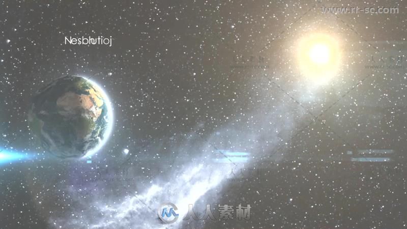 美丽梦幻神秘的宇宙银河系行星展示AE模版 Videohive Solar System Massive K...