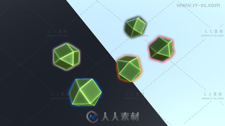 突出显示对象的轮廓发光系统特效脚本Unity素材资源