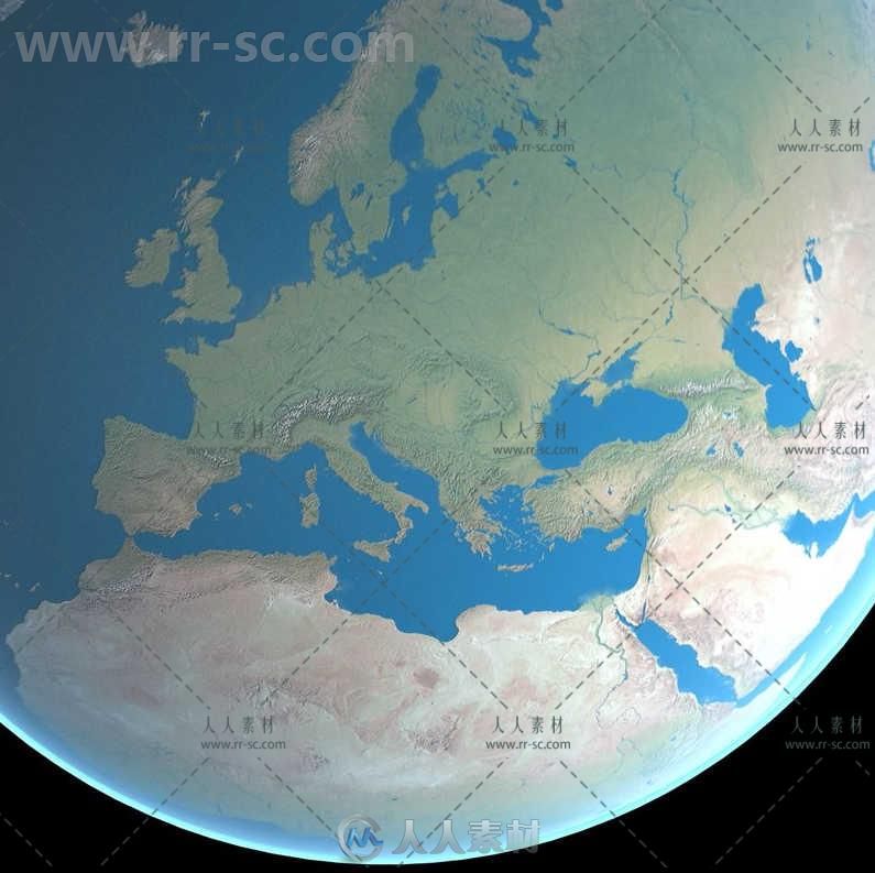 16K高分辨率完整细节地球3D模型 3D EARTH MODEL 16K RESOLUTION