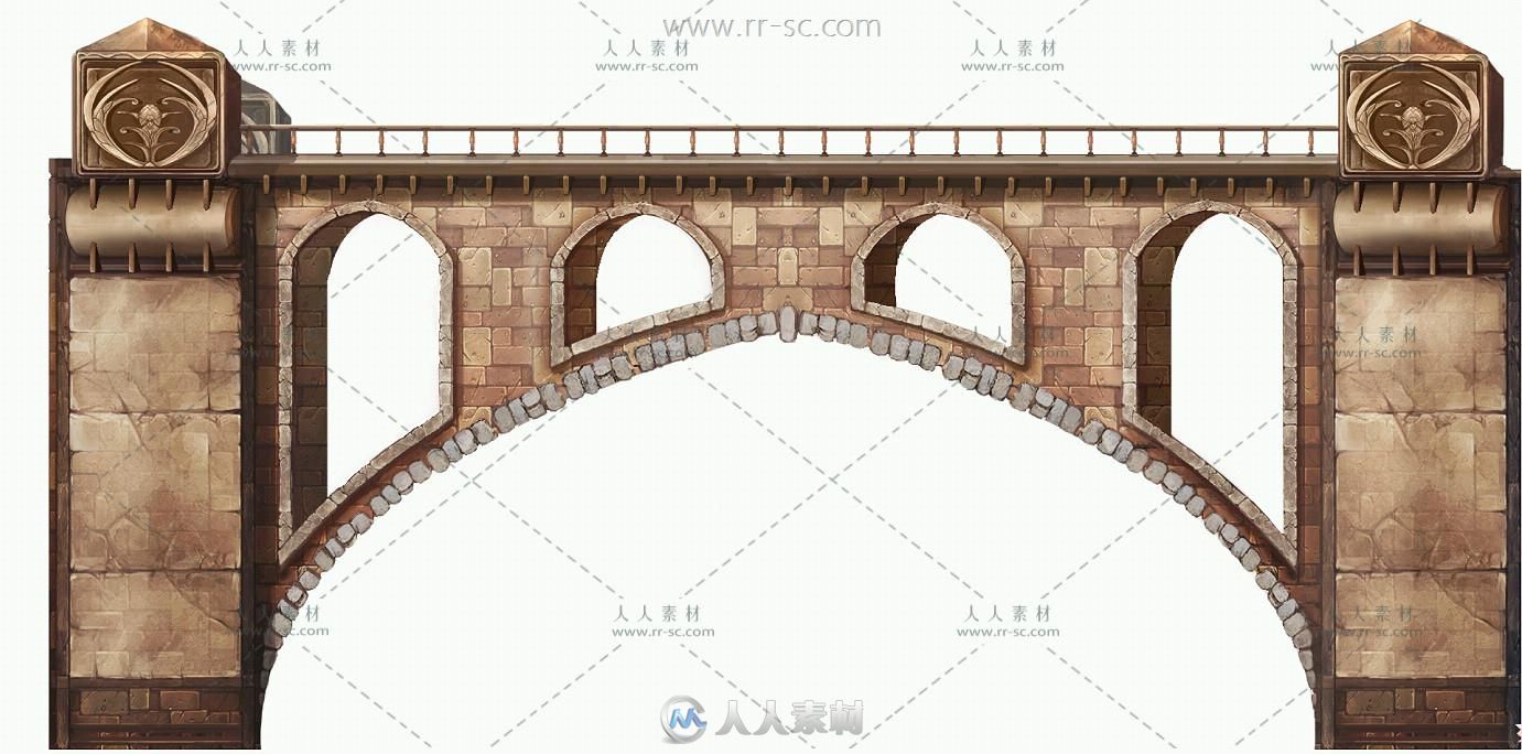 20套PSD横版游戏场景原画设定素材