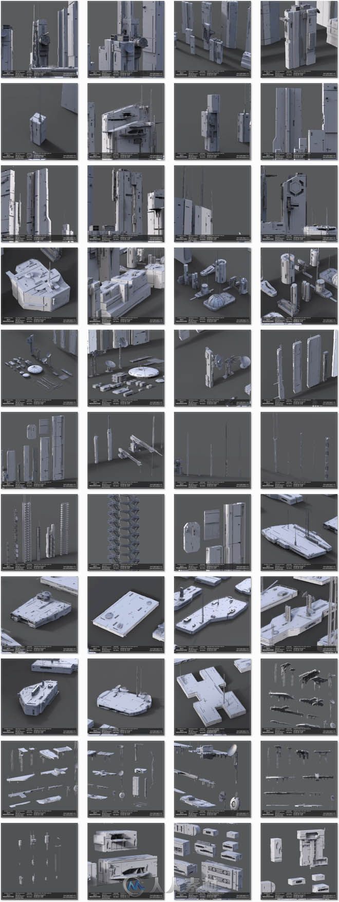 史诗级概念艺术科幻环境场景3D模型合辑 VITALY BULGAROV MEGASTRUCTURE