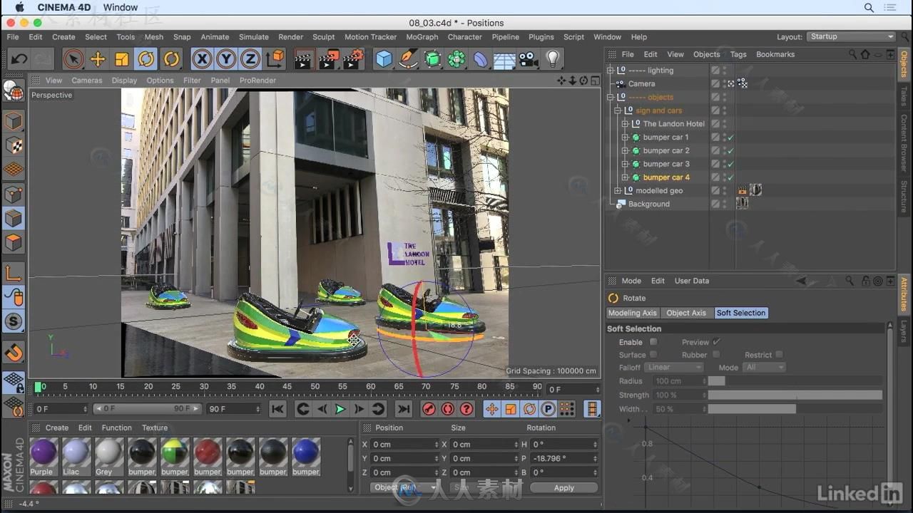 C4D R19镜头跟踪视效技术视频教程 Cinema 4D R19 Essentials VFX