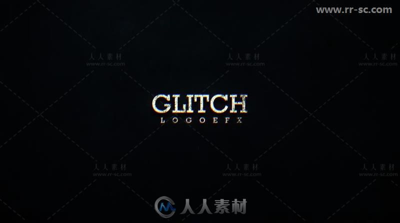 独特个性信号损坏故障标志展示Logo演绎AE模板 Videohive Glitch logo 19910641