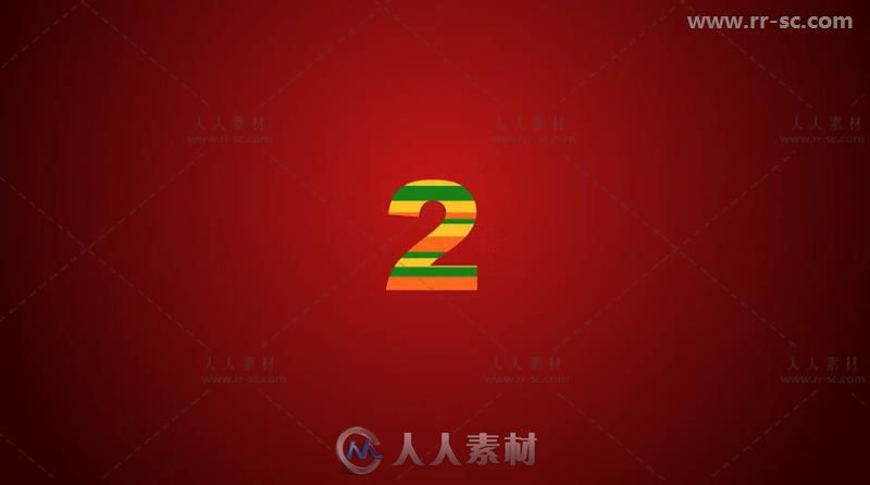 简单的新春倒计时形状标志动画Logo演绎AE模板 Videohive Simple Countdown Shape ...