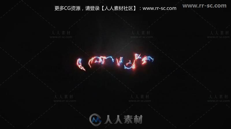 信号失真故障效果能源标志展示Logo演绎AE模板 Videohive Glitch Energy Logo ...