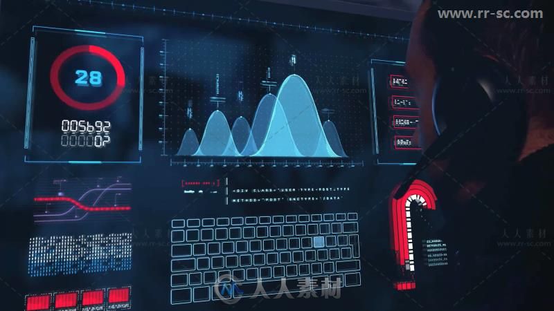 400多款未来科幻HUD高科技界面UI动画视频元素AE模板 Interface: 400+ HUD Video E...