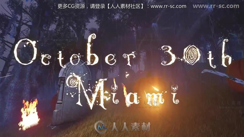 恐怖简单的万圣节开场视频包装AE模板 Videohive Halloween Intro 18496541