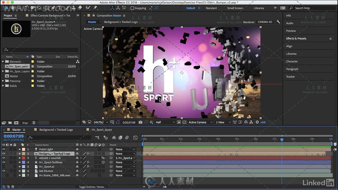 After Effects CC 2018基础技能训练视频教程