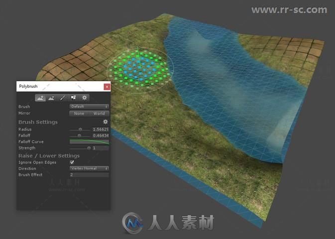详细的网格地形建模编辑器扩充Unity素材资源