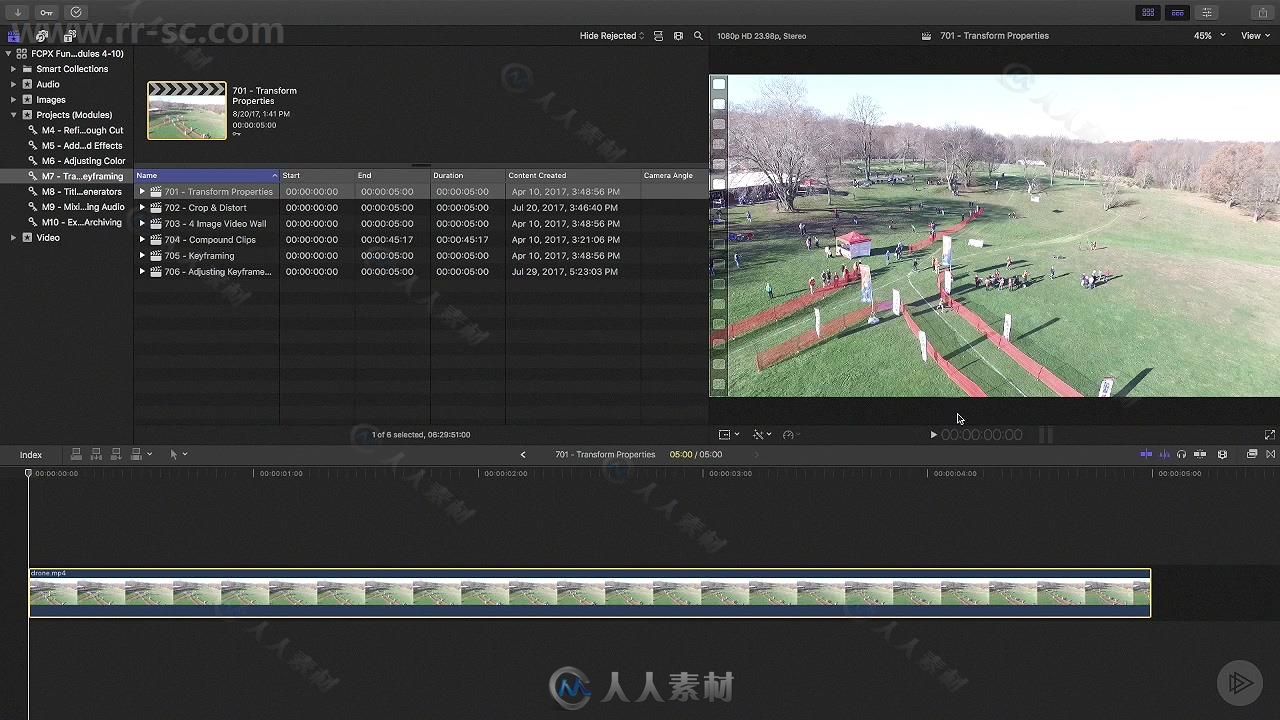 Final Cut Pro X剪辑非线基础核心训练视频教程