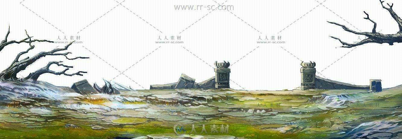 Q版西方魔幻战斗地图场景素材资源