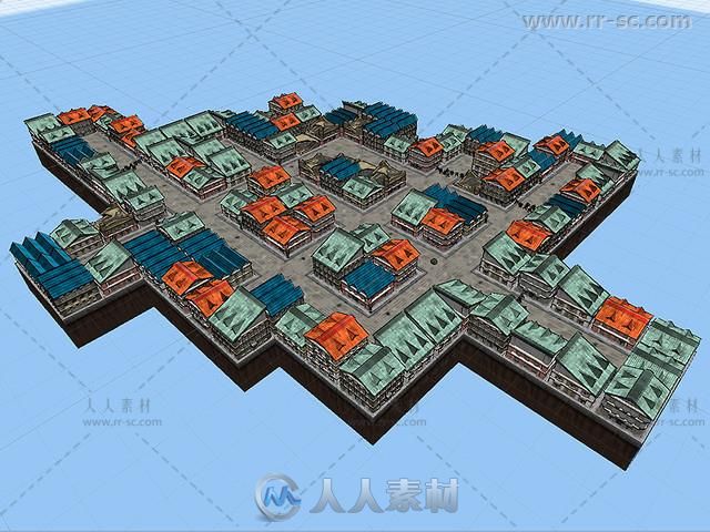 模块化卡通城市环境3D模型Unity游戏素材资源