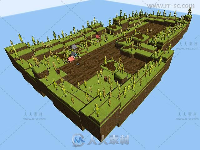 模块化卡通风景景观3D模型Unity游戏素材资源