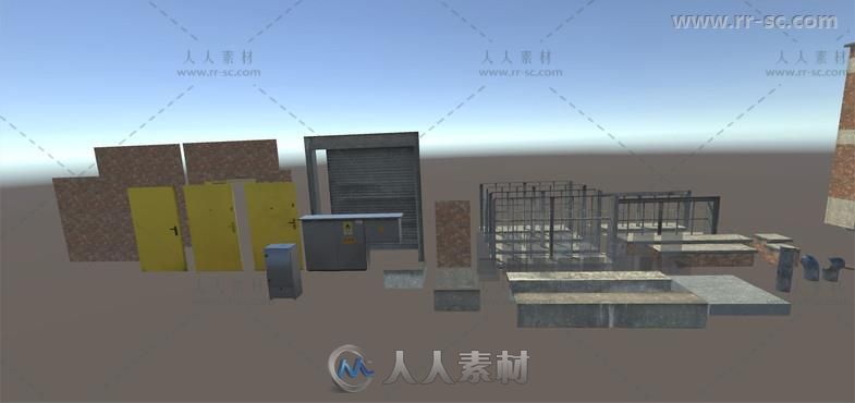 模块化建筑集工业环境3D模型Unity游戏素材资源