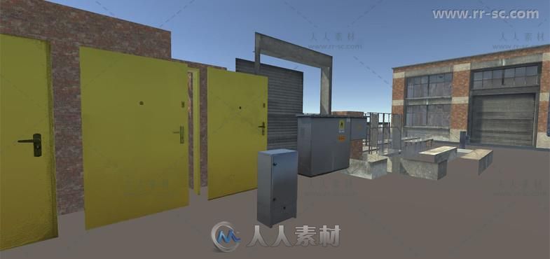 模块化建筑集工业环境3D模型Unity游戏素材资源