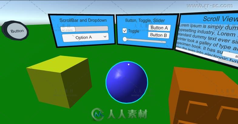 移动VR交互包GUI脚本Unity游戏素材资源